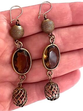 Antique Art Deco Earrings 🤎